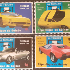 Guinea 1998 masini autoturisme , transport serie 4v mnh