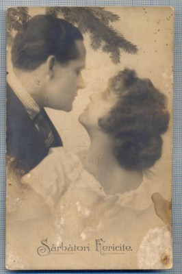 AX 374 CP VECHE- IUBITI IN TINUTA DE EPOCA -,,SARBATORI FERICITE&amp;quot;-PATATA foto