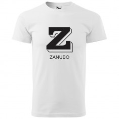 Tricou Barbati Zanubo, alb/negru foto