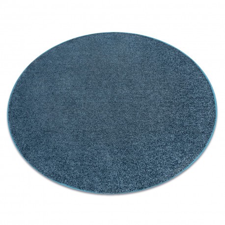 Covor rotund INDUS albastru inchis 75 simplu, melange, cerc 150 cm