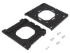 Suport fixare perete poliamidă neagră 75x75mm