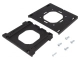 Suport fixare perete poliamidă neagră 75x75mm