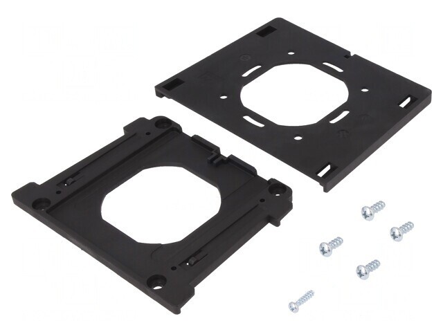 Suport fixare perete poliamidă neagră 75x75mm