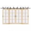 VidaXL Set feronerie pentru uși glisante, negru, 400 cm, oțel 3295758