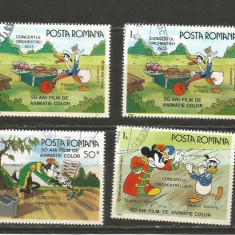 No(8)timbre-Romania 1986-L.P.1153-WALT DISNEY II-deparaiate