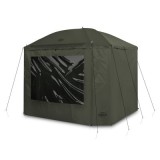 Umbrelă/shelter cu perete lateral Delphin DualiX STABIL, 220 x 220 cm, impermeabila, protectie UV