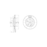 Disc frana Delphi BG3395, parte montare : Punte Fata