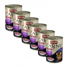 CARNY ADULT - hrană pentru pisici, cu carne de bovin și miel - 6 x 400 g