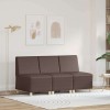 VidaXL Unitate Sofa Modulară Fără Brațe 3 pcs Maro 55 x 74 x 82 cm