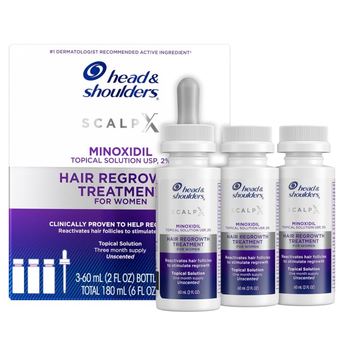 Set Solutie, Head &amp; Shoulders, Scalp X, impotriva Caderii Parului, 2%, pentru Femei, Tratament 3 Lun