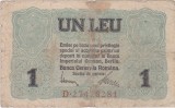Bancnota Romania 1 Leu 1917 BGR, Uzata - Numismatica