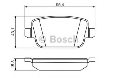 Set placute frana,frana disc FORD MONDEO IV (BA7) (2007 - 2016) BOSCH 0 986 494 247 foto