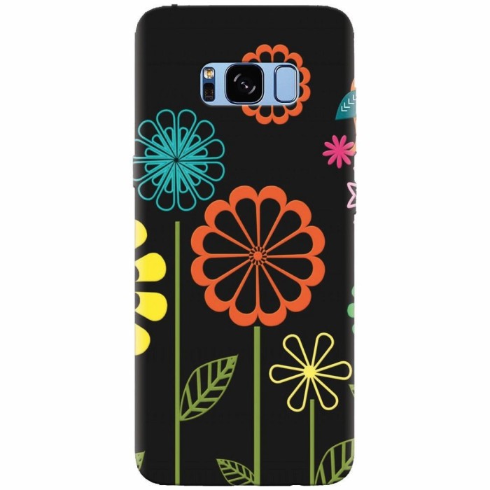 Husa silicon pentru Samsung S8 Plus, Colorful Spring Birds Flowers Vectors