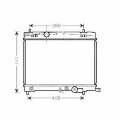 Radiator racire Toyota Urban Cruiser, 01.2009-2015 Motor 1,33 73kw ; Toyota Yaris, 11.2006-2011 Motor 1,33 74kw Benzina, tip climatizare Manual, Cu/fa foto