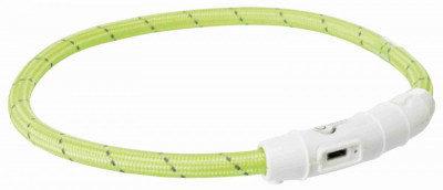 Zgarda cu Led, L-XL, 65 cm 7 mm, Verde, Incarcare Usb, 12702 foto