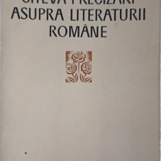 CATEVA PRECIZARI ASUPRA LITERATURII ROMANE-AL. ROSETTI