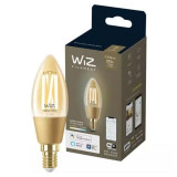 Cumpara ieftin Bec LED Inteligent Vintage Wiz Filament, Wireless, C35, 4.9 W, 220 V, 5000 K reglabil, 370 Lumeni, E14, Philips