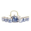Set ceainic ceramic cu model asiatic