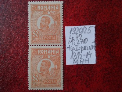 1920- Romania- Ferd. b. mic Mi270-port.tip I-per.vert.-MNH foto
