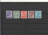 ROMANIA 1937 LP 121 A VIII-a BALCANIADA DE ATLETISM SERIE MNH NESTAMPILATA