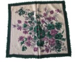 ESARFA - BATIC VINTAGE DIN L&Acirc;NĂ FINĂ CU MODEL FLORAL