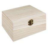 Cufar Decorativ din Lemn Natural, 18x12,5x9cm, CMCLASS