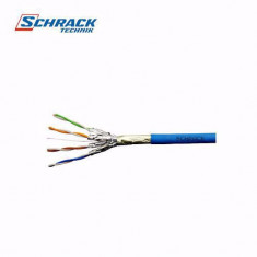 Cablu FTP Cat6a 8 fire din cupru 4x2xAWG23/1 500MHz LSOH-3 Schrack
