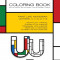 Coloring Book - Alphabet Mondrian Style: Letters: U V W X Y Z