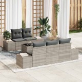 VidaXL Set de canapele pentru grădină 6 pcs Gri deschis și gri &icirc;nchis 3355611