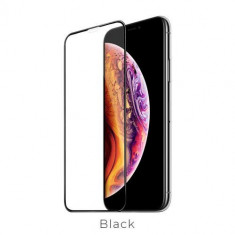 Folie Sticla iPhone X / XS / 11 Pro Protectie Display Acoperire Completa Neagra 3D HOCO foto