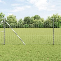 vidaXL Set de Gard Set de 2 Oțel Galvanizat 25 x 1.2 m Durabil