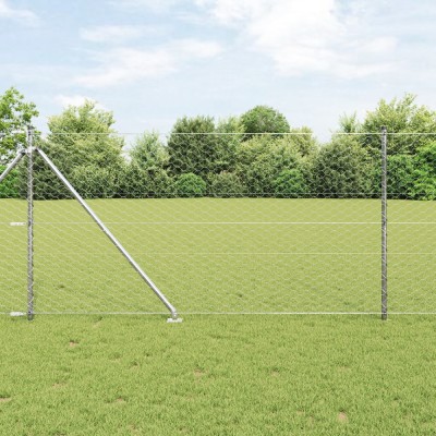 Gard Hexagonal vidaXL 1.4x10 m Oțel Galvanizat foto