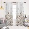 Set draperii dim-out model floral dim-out cu rejansa transparenta cu ate pentru galerie, Madison, 250x255 cm, densitate 700 g/ml, Lilium et Rosa, 2 bu