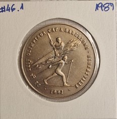 Andorra, 2 Diners 1987 - Joan Mart&iacute; i Alanis 1992 Olympic Games, KM#46, tiraj 20.000