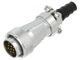 Mufă WF24 tată PIN 10 IP65 8-10,5mm 10A lipire pe cablu 500V