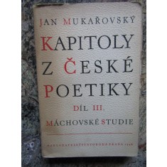 Kapitoly z česk&eacute; poetiky -Jan Mukařovsk&yacute; - LIMBA CEHA