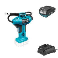 Compresor aer auto, cu acumulator 2 Ah, incarcator 18V Li-ion, 11 bar, 12 l/min, SAS+ALL, Dedra GartenVIP DiyLine foto