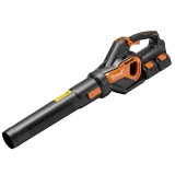 Outsunny Suflător de Frunze cu Baterie 20V, Motor Brushless 900W, 3 Niveluri de Viteză, Turbo Boost, &Icirc;ncărcător, Ușor, pentru Grădină, Frunze, Zăpadă,