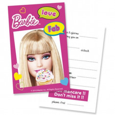Invitatii petrecere Barbie Fabulous foto