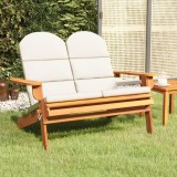 Banca de gradina Adirondack cu perne 126 cm, lemn masiv acacia