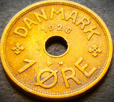 Moneda istorica 1 ORE - DANEMARCA, anul 1928 * cod 4115 foto