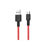 HOCO X29 Carbon cablu de date USB la Micro-USB-Lungime 1 Metru-Culoare Roșu