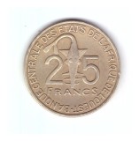 Moneda Africa de Vest 25 francs/franci 2006 FAO, stare buna, curata