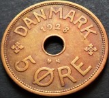 Cumpara ieftin Moneda istorica 5 Ore - DANEMARCA, anul 1928 *cod 4809 N, Europa