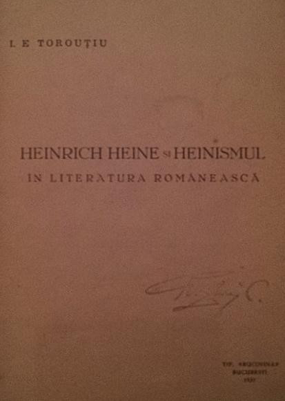 HEINRICH HEINE SI HEINISMUL IN LITERATURA ROMANEASCA
