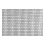 Suport farfurie textil, 45x30 cm, Gri cu dungi albe, CMCLASS