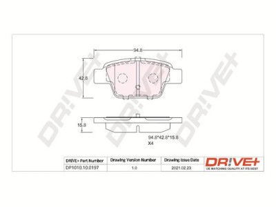 Dr!ve+ DP1010.10.0197 set placute frana,frana disc foto