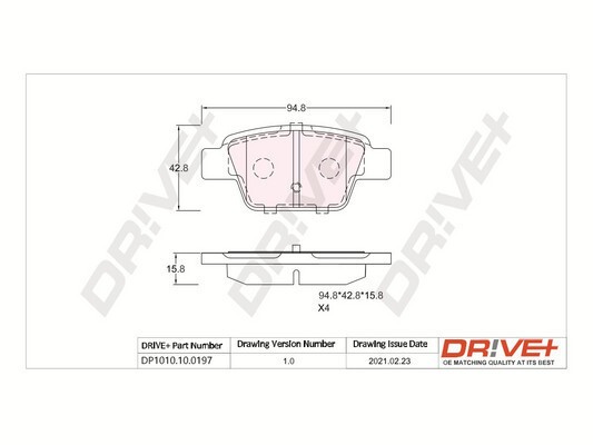 Dr!ve+ DP1010.10.0197 set placute frana,frana disc