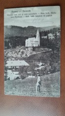 Carte postala, Borsec Biserica rom.cat si Casa Parohiala, perioada interbelica foto