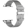 Curea tip Milanese Loop, compatibila Apple Watch 44mm, Silver, Silicon, Very Dream